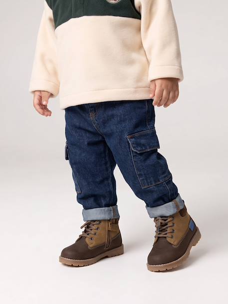 Denim Cargo Trousers for Babies brut denim 