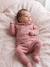 Knitted baby set for baby girls blush 