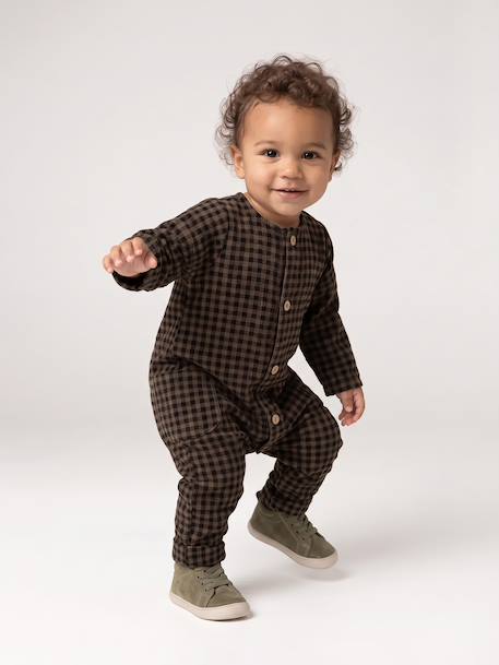 Long playsuit for baby anthracite 