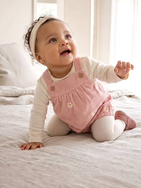 4-piece set for baby girls pale pink 