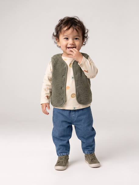 Sherpa baby gilet green 