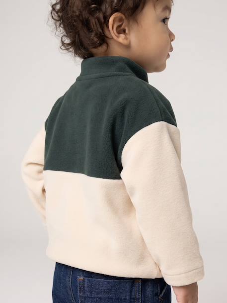 Fleece sweatshirt for baby fir green 