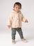 Hooded sherpa coat for baby girls vanilla 