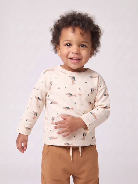 T-shirt and trousers set for baby caramel+green 
