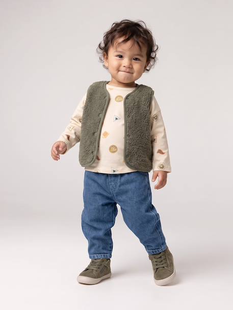 Sherpa baby gilet green 