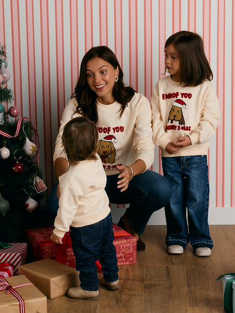 Christmas sweatshirt for girls vanilla 