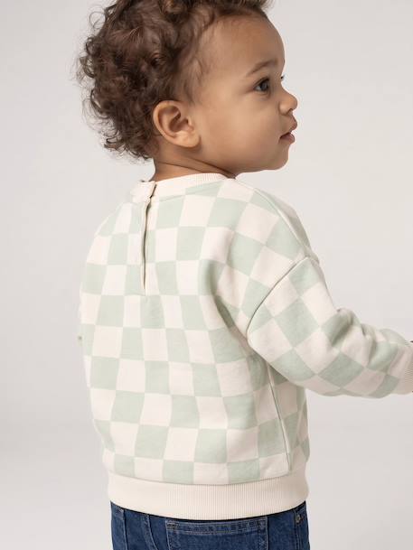 Long-sleeved sweatshirt for baby sage green 