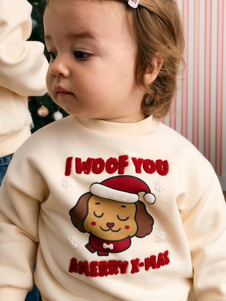 Christmas sweatshirt for baby boys vanilla 