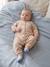 Long-sleeved playsuit for baby beige 