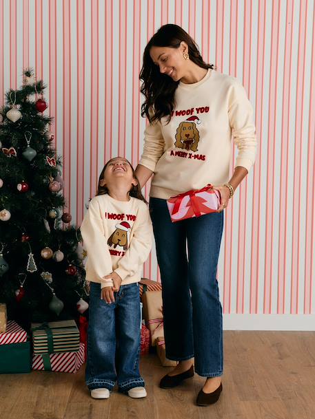 Christmas sweatshirt for girls vanilla 