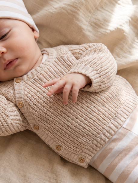 4-piece set for baby marl beige 