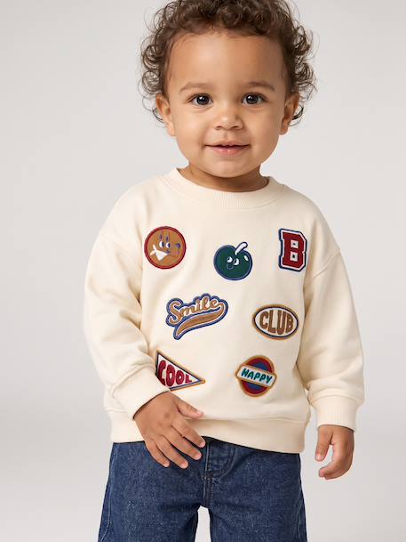 Sweatshirt for baby ecru 