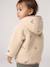 Hooded sherpa coat for baby girls vanilla 