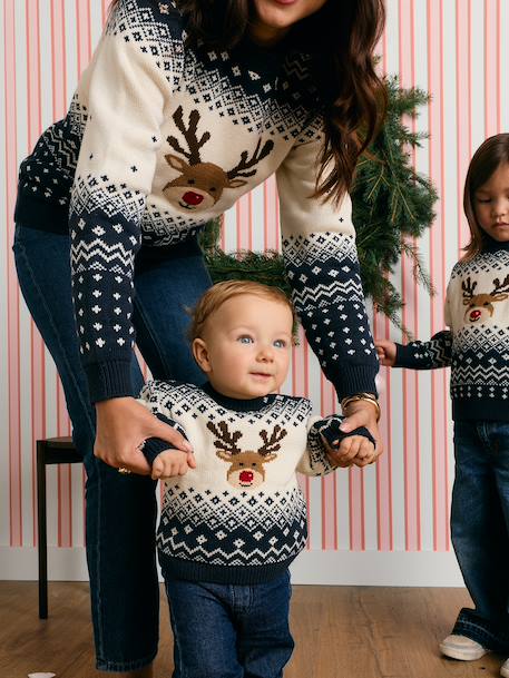 Christmas jumper for baby boys navy blue 