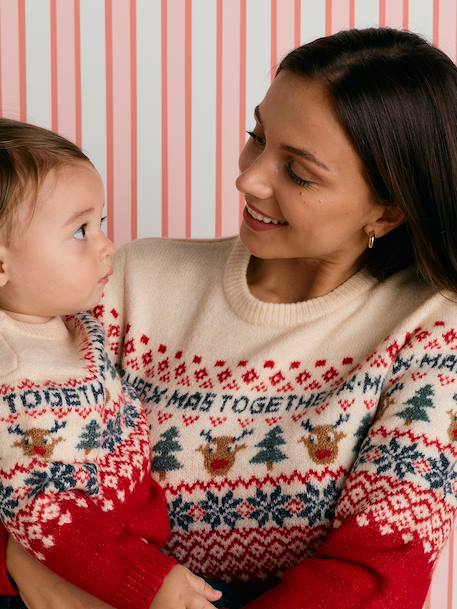 Women's Christmas jumper Family capsule red 