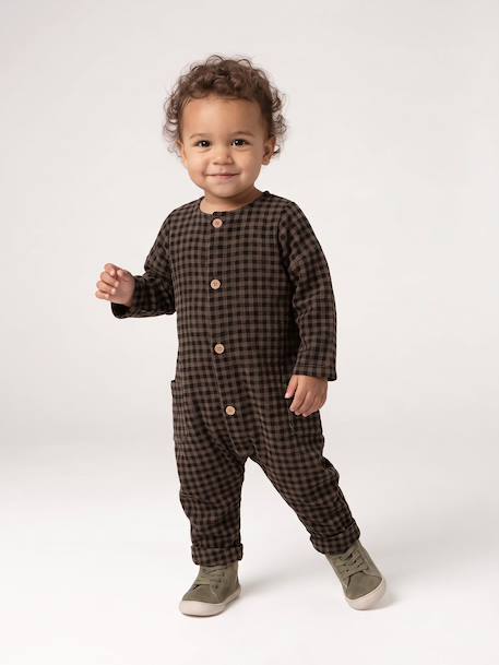 Long playsuit for baby anthracite 