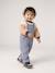 Dungarees and sherpa sweatshirt set for baby boys grey blue 