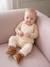 Dungaree set and bodysuit for baby girls vanilla 