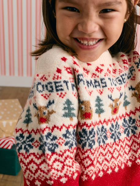 Christmas knit jumper for boys red 