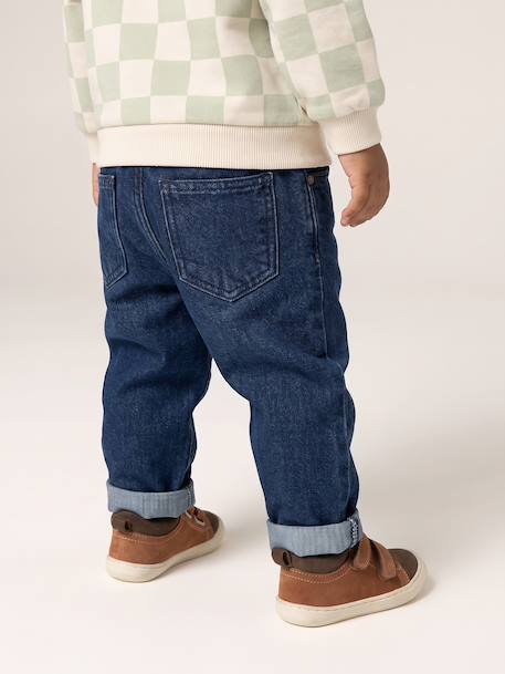 Basics denim jeans for babies with elasticated waist and pockets brut denim+denim grey 