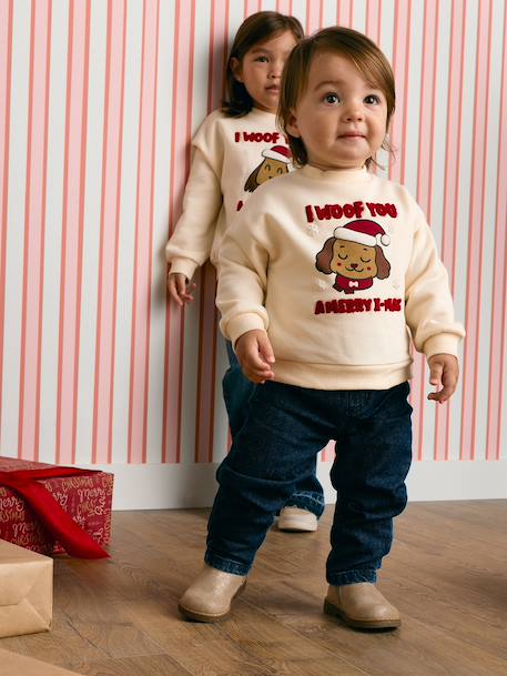 Christmas sweatshirt for baby boys vanilla 