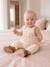Dungaree set and bodysuit for baby girls vanilla 