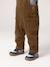 Dungaree set with shirt for baby boys olive 