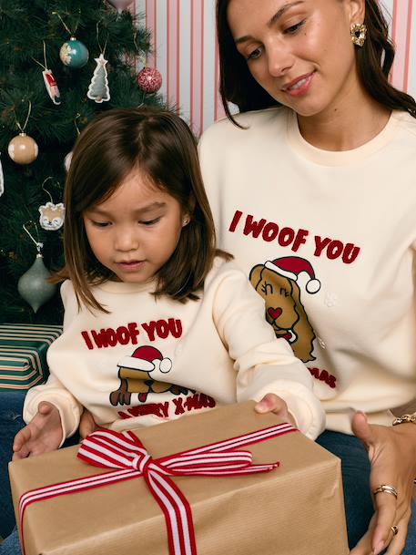 Christmas sweatshirt for girls vanilla 