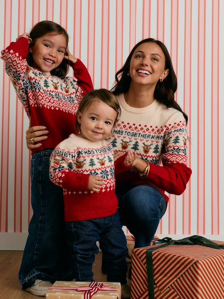Christmas knit jumper for boys red 