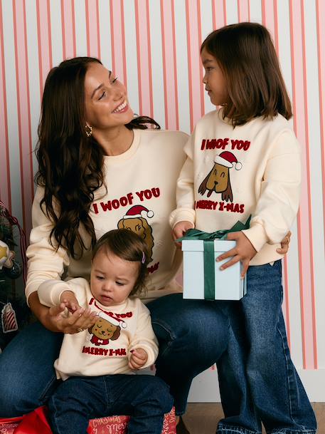Women's Christmas sweatshirt Family Capsule vanilla 