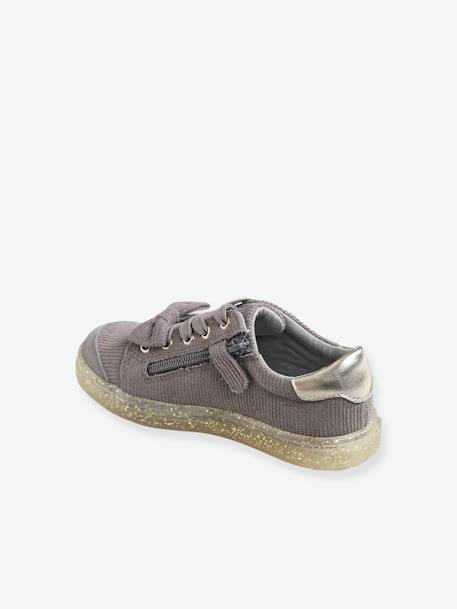 Corduroy Trainers for Girls Grey 