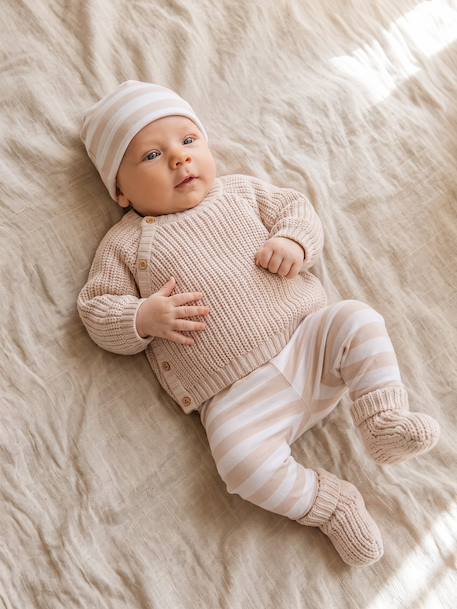 4-piece set for baby marl beige 