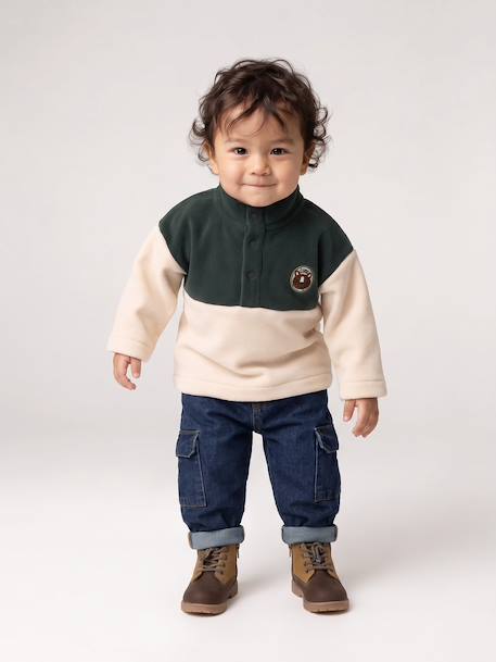 Denim Cargo Trousers for Babies brut denim 