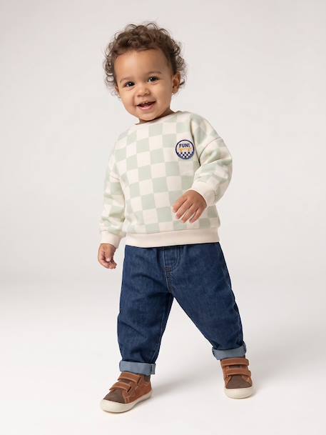Long-sleeved sweatshirt for baby sage green 