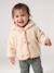 Hooded sherpa coat for baby girls vanilla 