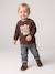 Sweatshirt with long sleeves for baby brown 