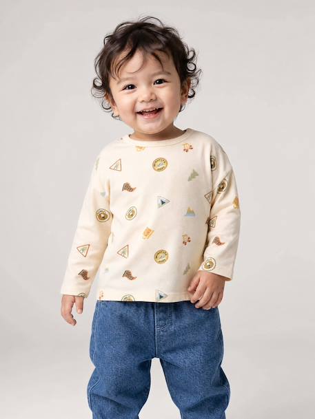 Long-sleeved T-shirt for baby vanilla 
