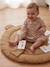Baby photo mat in cotton muslin mocha 