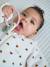Velour baby sleep bag with removable sleeves ecru 