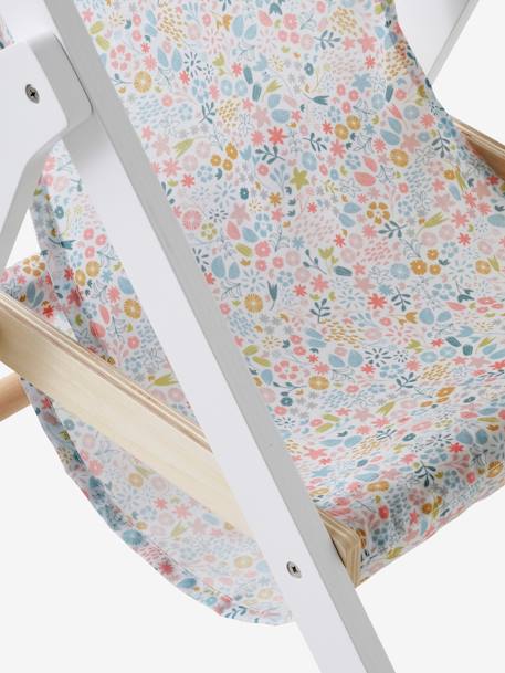 Wooden Pushchair for Dolls - Wood FSC®100% Certified Wood/White 