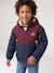 Hooded jacket for boys bordeaux red 