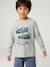 Top with Fun Motif for Boys ecru+marl grey+slate grey 