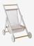 Wooden Pushchair for Dolls - Wood FSC®100% Certified Wood/White 