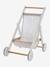 Wooden Pushchair for Dolls - Wood FSC®100% Certified Wood/White 