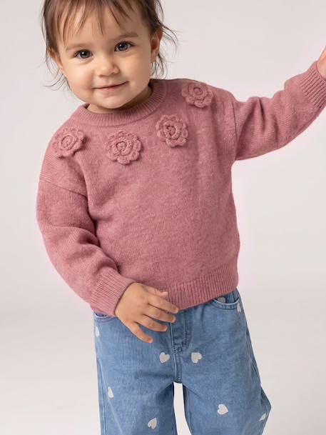 Jumper for baby girls rosy 