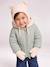 Puffer jacket with hat and mittens for baby girls sage green 