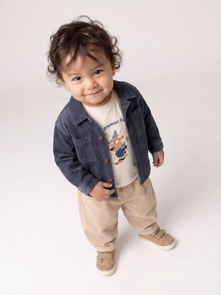 Overshirt for baby grey blue 