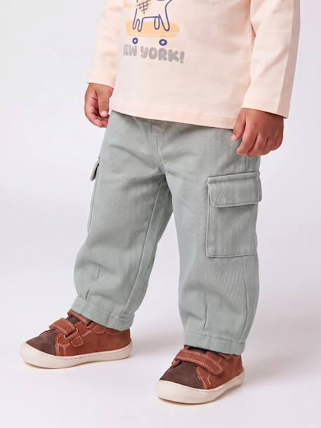 Balloon trousers for baby boys sage green 