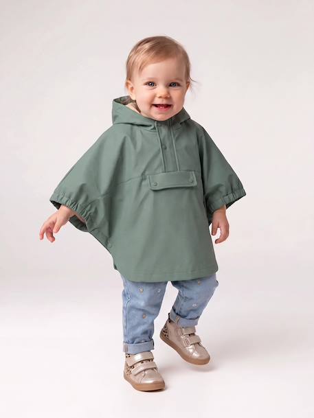 Rain cape for baby green 