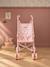 Doll pushchair green+rose 